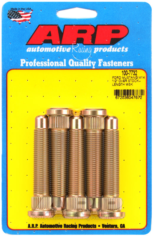 ARP Ford Mustang 2015 M14  1/2" over stock length wheel stud kit