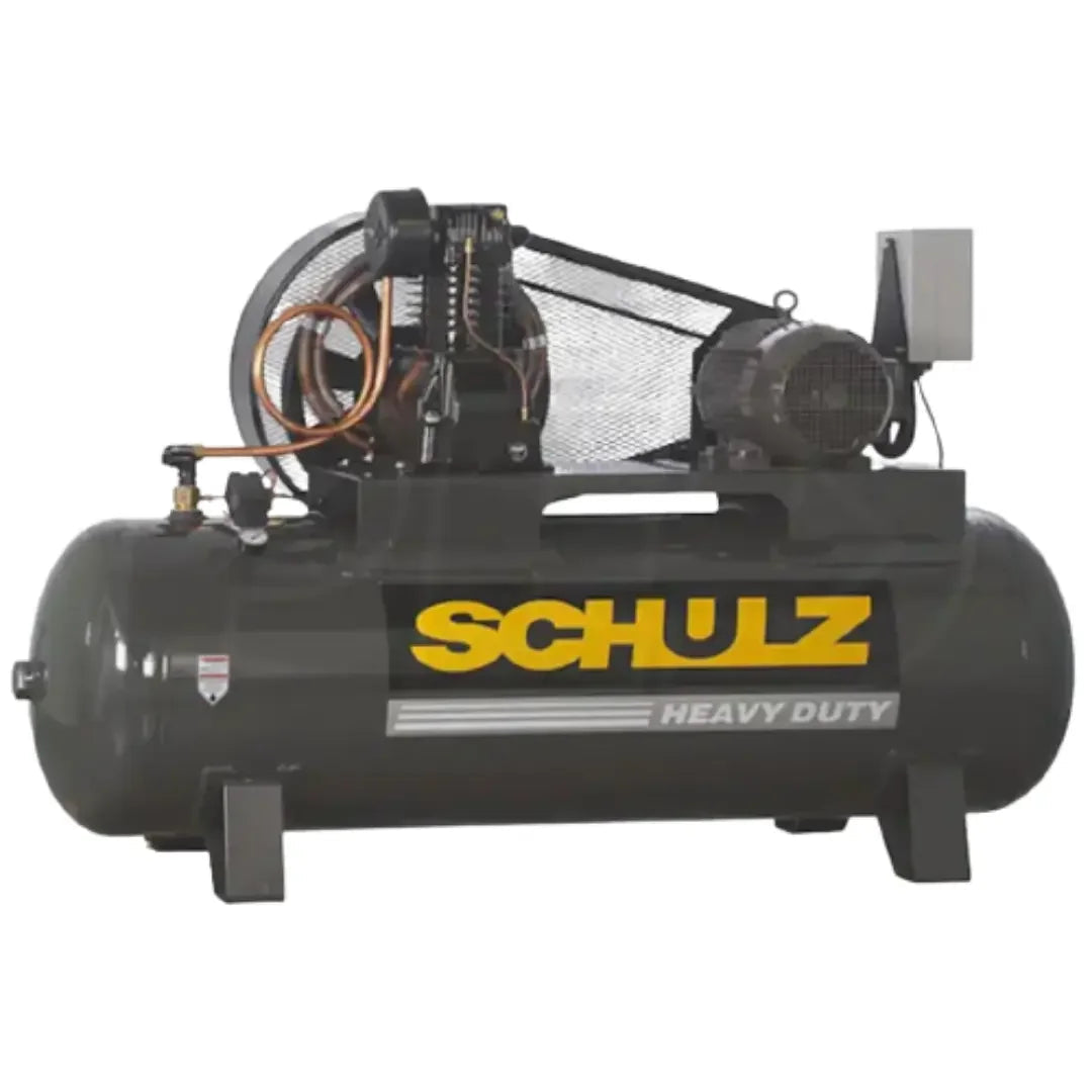 Schulz L-Series 10120HL40X-3 230V 3-PH 10HP 120gal horizontal two-stage electric air compressor