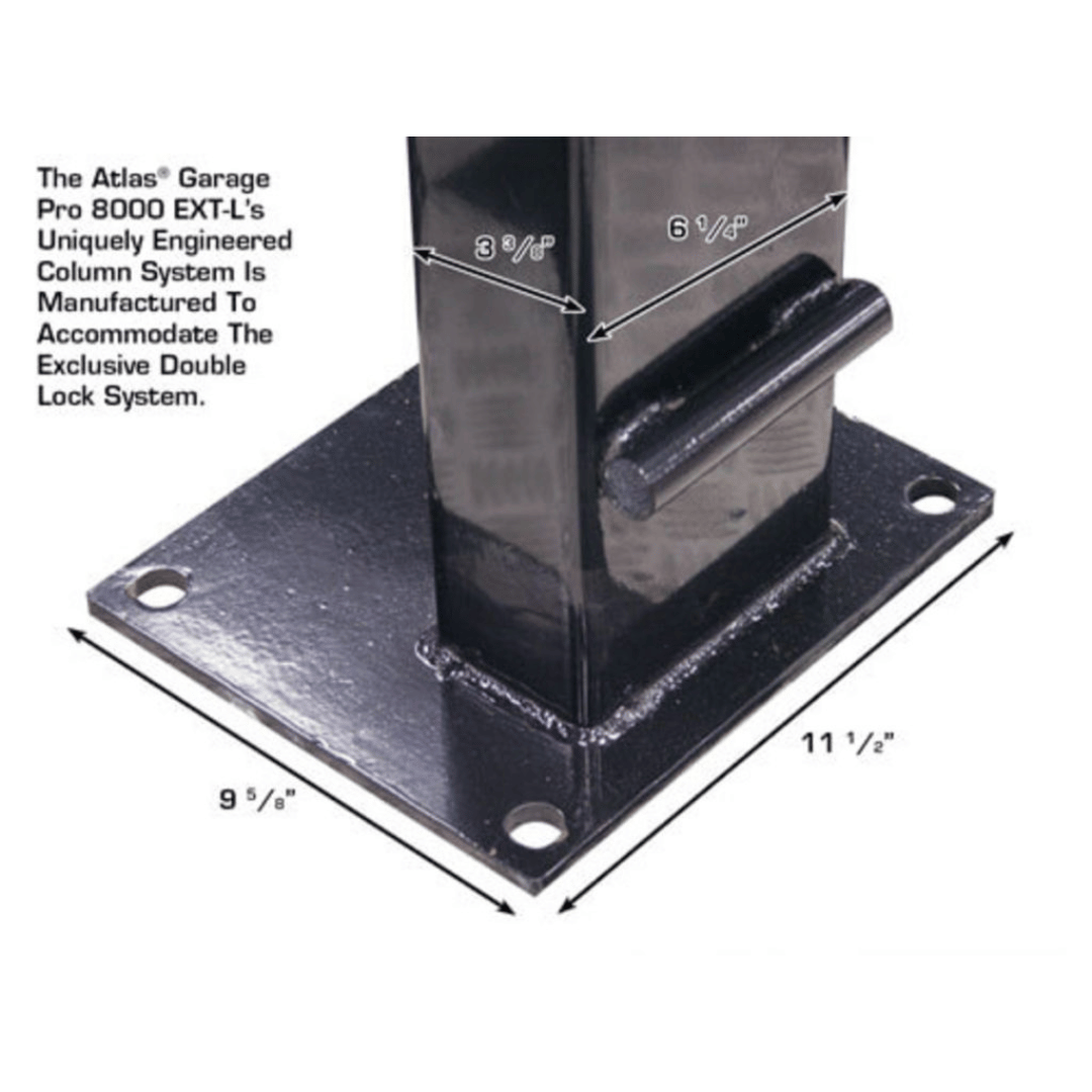 Atlas Garage PRO8000EXT-L 4 Post Lift + RJ35 Sliding Jacks Combo