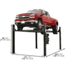 Atlas Garage PRO9000 4 Post Lift + RJ6 Rolling Jacks Combo