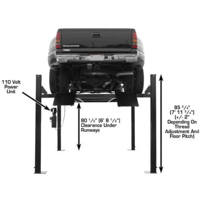 Atlas Garage PRO9000 4 Post Lift + RJ6 Rolling Jacks Combo - Mechanic Super Store