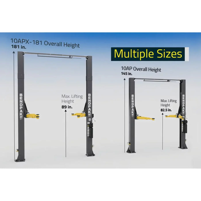 BendPak 10AP 10,000 lb. 2 Post Lift - Mechanic Super Store