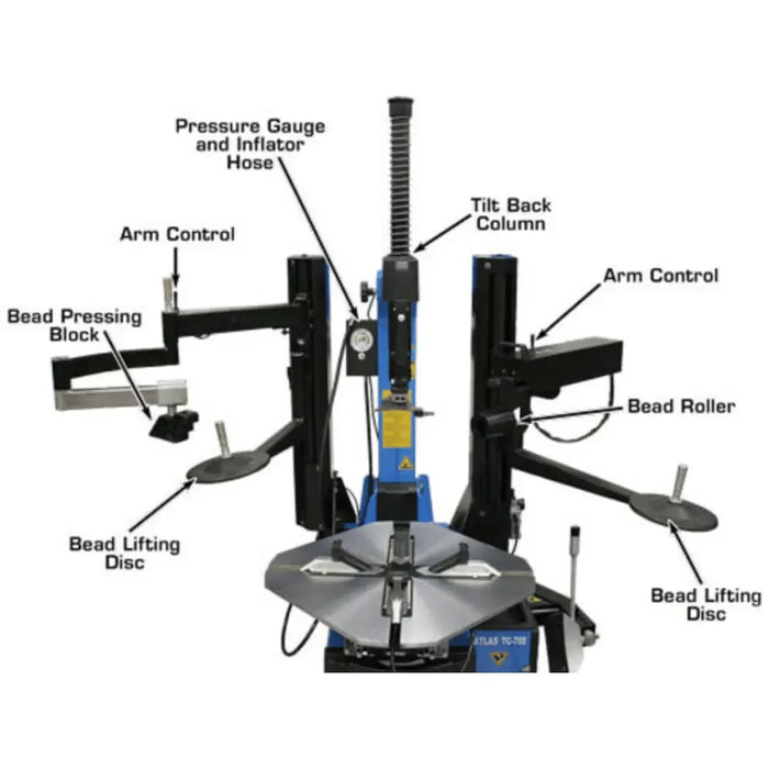 Atlas TC755 Tire Changer with Dual Arms - Mechanic Super Store