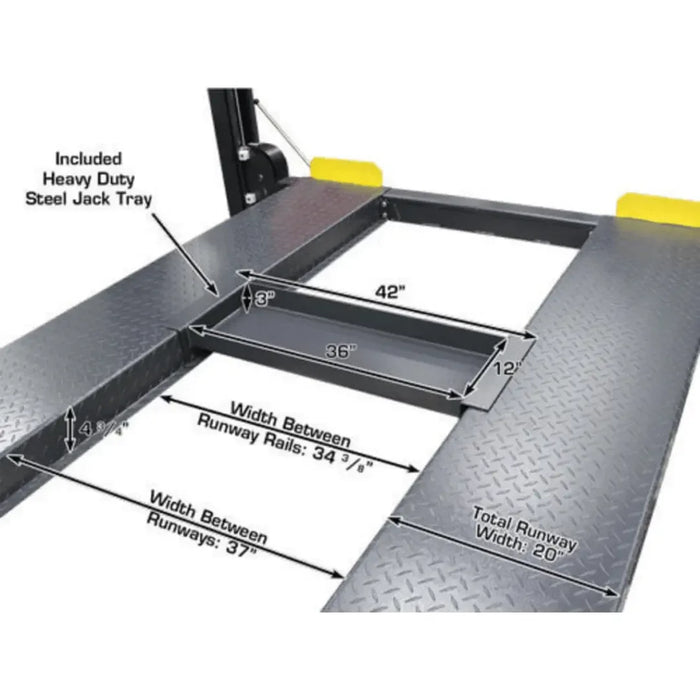 Atlas PREMIUM 408SL 4 Post Lift + RJ35 Sliding Jacks Combo - Mechanic Super Store