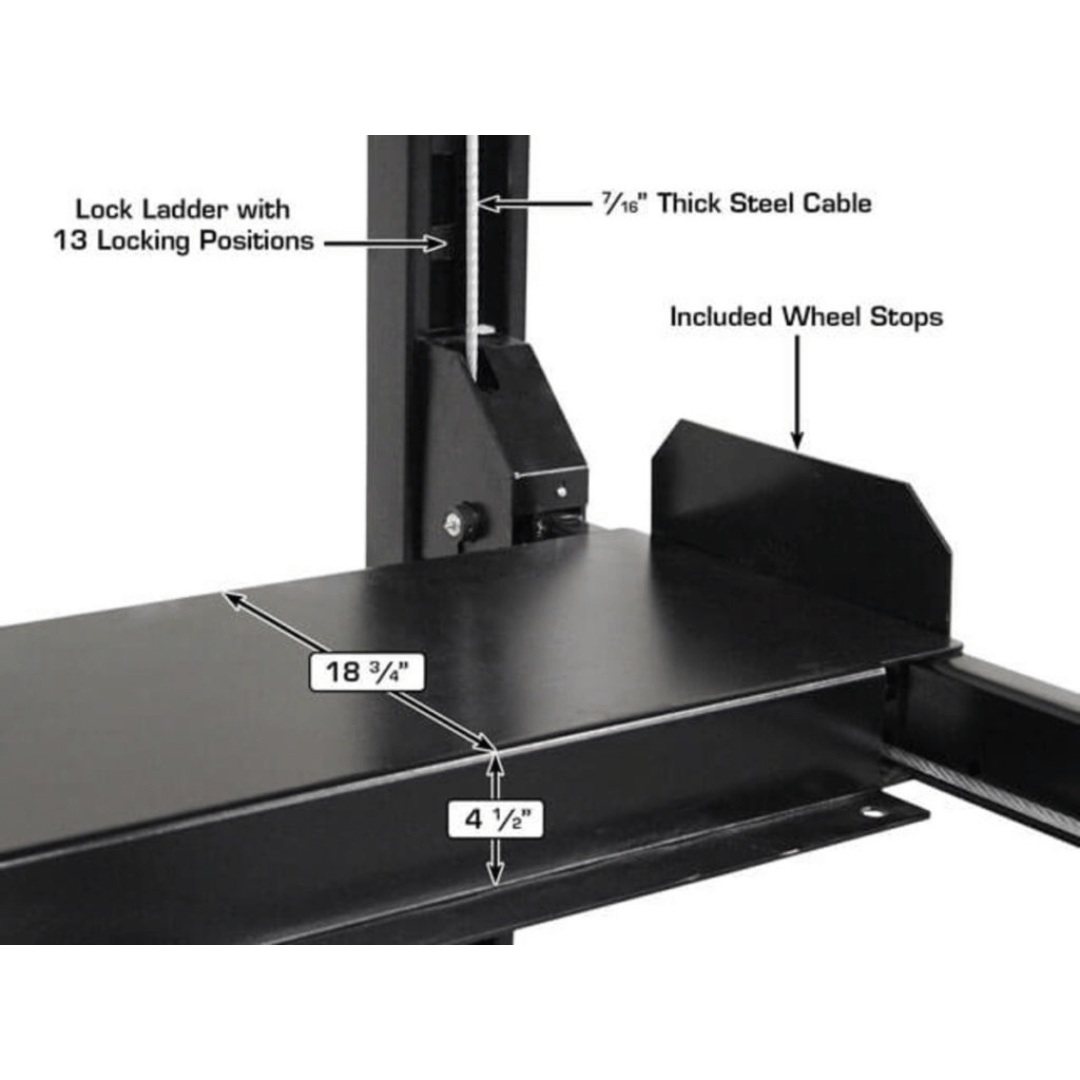 Atlas ALI Certified APEX 8 4-Post Lift + RJ35 Sliding Jacks Combo