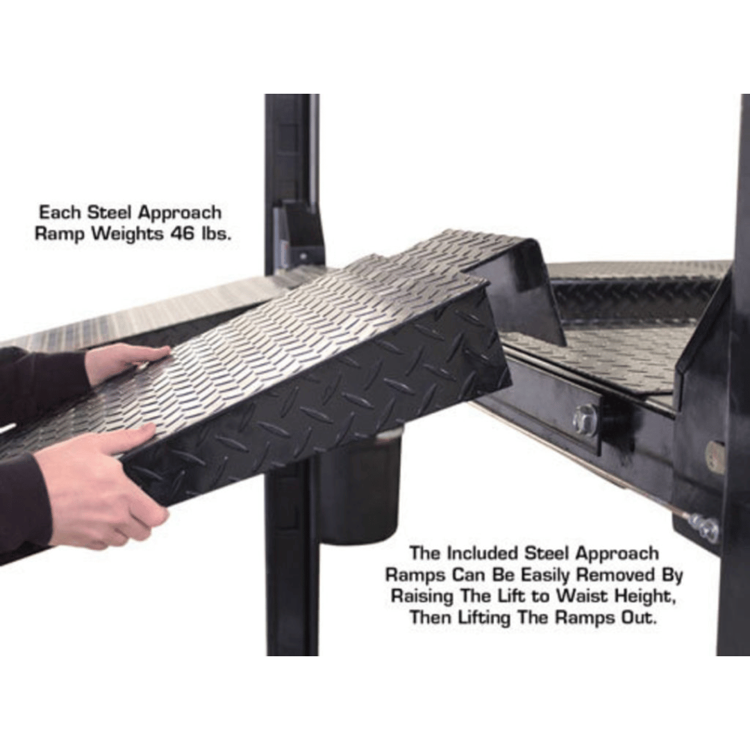 Atlas Garage PRO8000EXT-L 4 Post Lift + RJ35 Sliding Jacks Combo