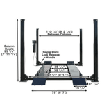 Atlas Garage PRO9000 4 Post Lift + RJ6 Rolling Jacks Combo