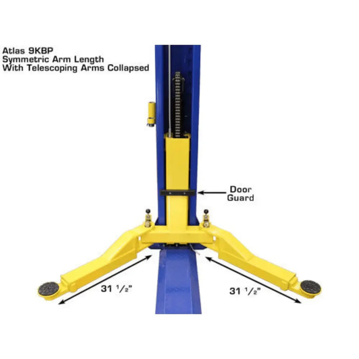 Atlas 9KBPX 9,000 lb Baseplate 2 Post Vehicle Lift - Mechanic Super Store
