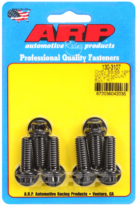 ARP Chevy 12pt motor mount bolt kit with energy suspension mounts