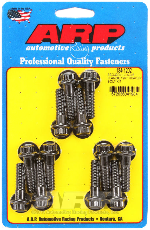 ARP SBC/GENIII LS 3/8 flange 12pt header bolt kit
