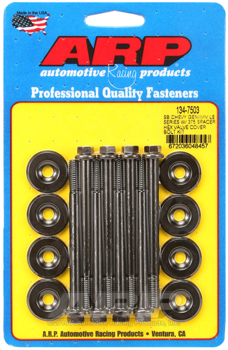 ARP SB Chevy GENIII/IV LS Series w/.375 spacer hex valve cover bolt kit