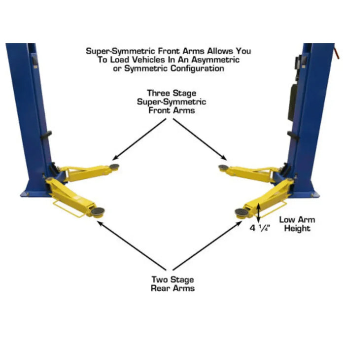 Atlas 9OHSC 2-Post Lift + Lawn Mower Adapter Combo - Mechanic Super Store