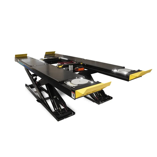 Hofmann 14K Scissor Alignment Lift shown on a halo white background- Mechanic Super Store