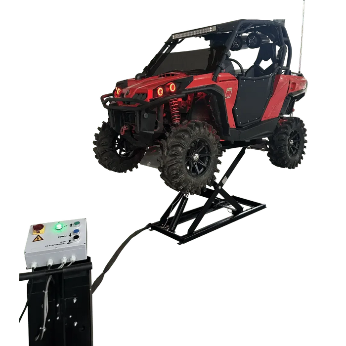 iDEAL UF-2500EH-X-BLK Electric / Hydraulic UTV Frame Lift - Mechanic Super Store
