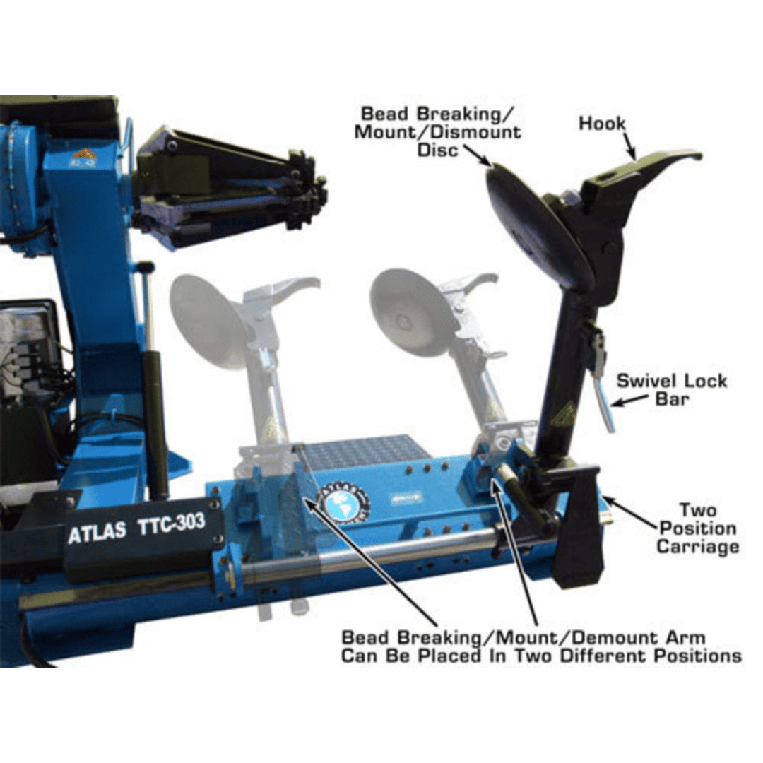 Atlas TTC303 Tire Changer + WBT-210 Wheel Balancer Combo Package