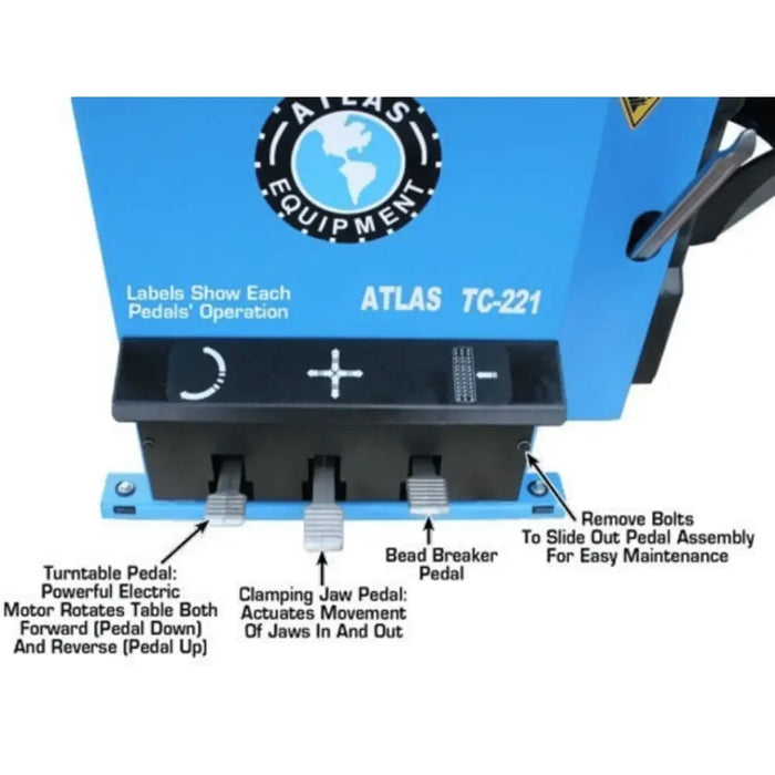 Atlas TC221 Tire Changer + WB11 Wheel Balancer Economy Combo Package - Mechanic Super Store