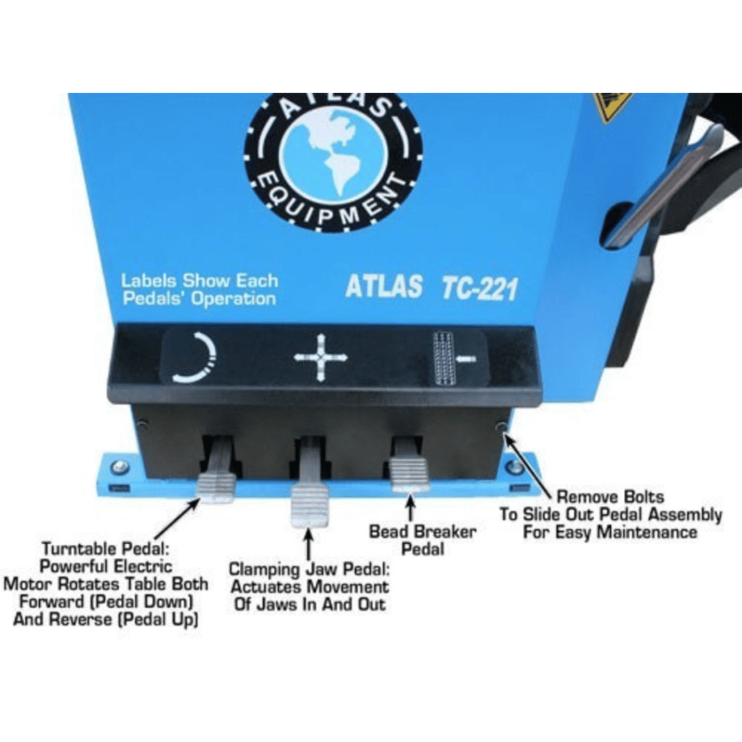 Atlas TC221 Tire Changer + WB11 Wheel Balancer Motorcycle Combo Package