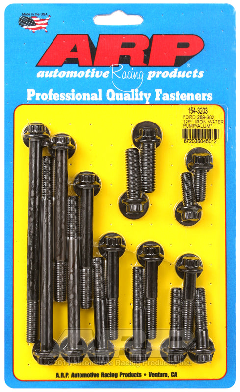 ARP Ford 289-302 12pt iron water pump and front cover bolt kit