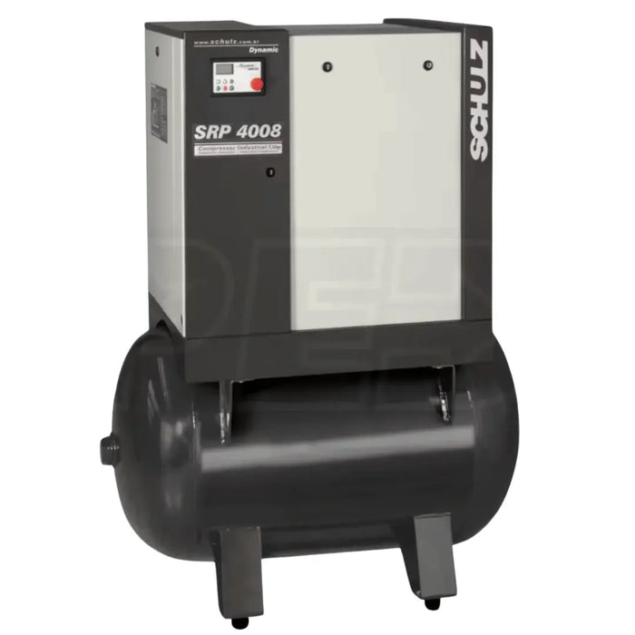 Schulz SRP 4008 460V 3PH 8HP 60gal horizontal single-stage electric air compressor