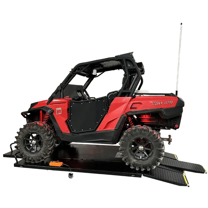 iDEAL U-2200IEH-XR-BLK Electric / Hydraulic UTV Lift Bench - Mechanic Super Store