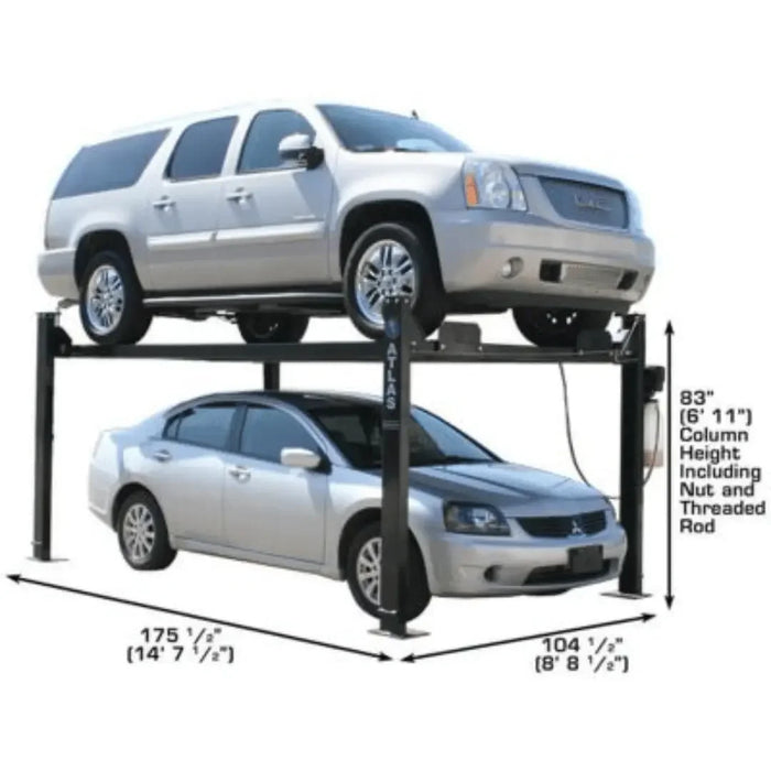 Atlas Garage PRO8000 4 Post Lift + RJ35 Sliding Jacks Combo - Mechanic Super Store