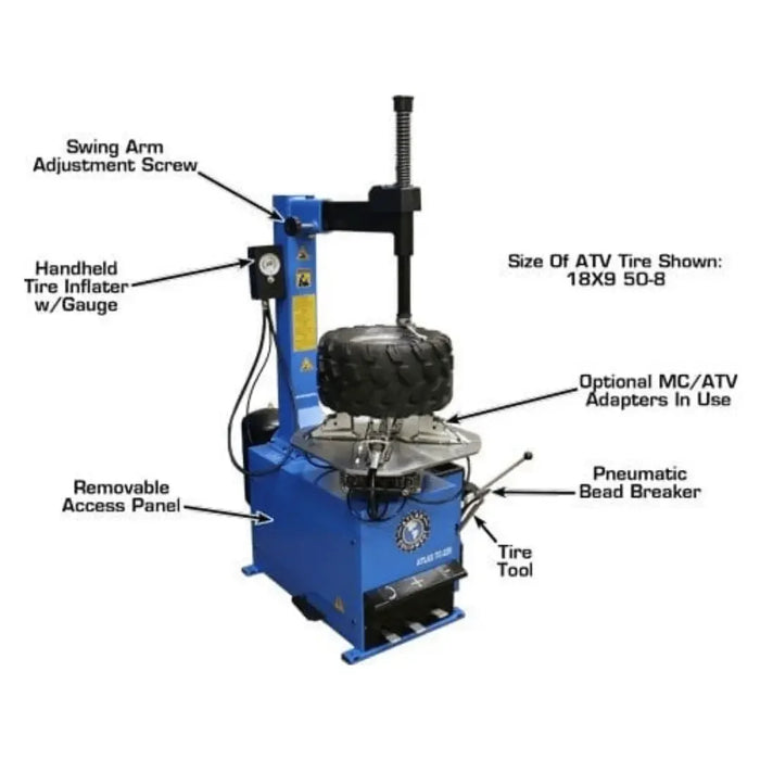 Atlas TC229 Tire Changer + PWB50 Wheel Balancer Combo Package - Mechanic Super Store