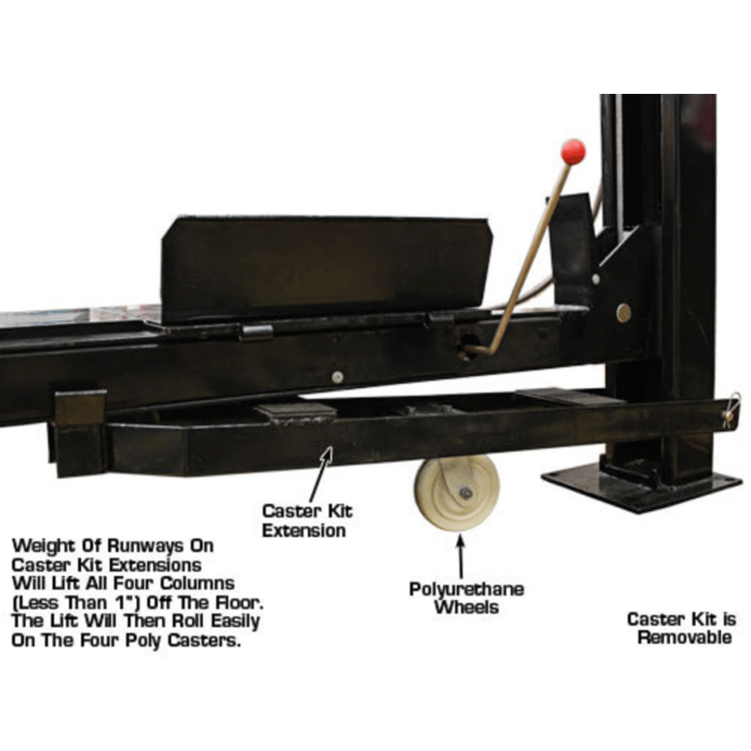 Atlas Garage PRO9000 4 Post Lift + RJ6 Rolling Jacks Combo