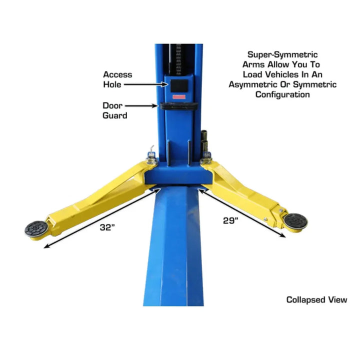 Atlas BP8000 8,000 lb Capacity Baseplate 2 Post Lift - Mechanic Super Store