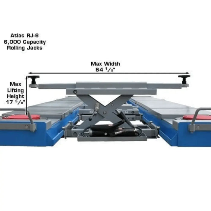 Atlas 12ASL Scissor Lift and RJ-6 Rolling Jack Combo - Mechanic Super Store