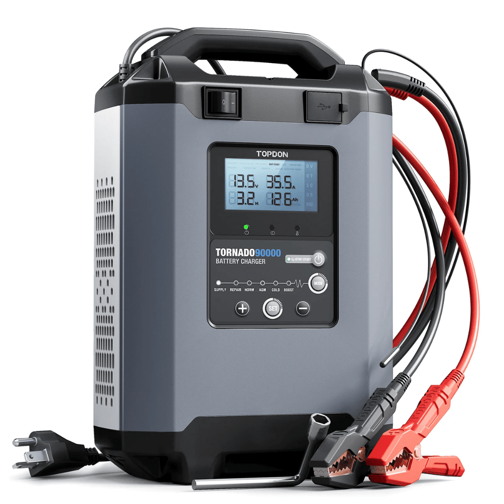 Topdon USA Tornado90000 Professional-Grade Smart Battery Charger