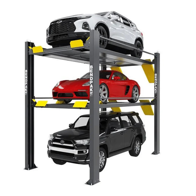 BendPak HD-973PX 9,000 and 7,000 Lb. Capacity Three-Level Parking Lift - Mechanic Super Store