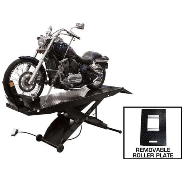 Atlas ACL Air Operated 1,000 lb Capacity Motorcycle Lift with Roller Plate - Mechanic Super Store