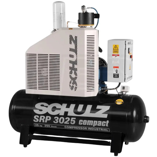 Schulz SRP 3025 460V 3PH 25HP 80gal horizontal single-stage electric air compressor