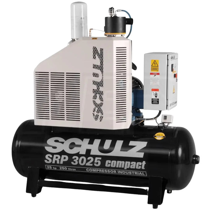 Schulz SRP 3025 460V 3PH 25HP 80gal horizontal single-stage electric air compressor