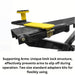 Amgo MR06 6,000 lb Mid-Rise Portable Scissor Lift on a white background showing the lift pad - Mechanic Super Store