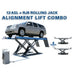 Atlas 12ASL Scissor Lift and RJ-6 Rolling Jack Combo - Mechanic Super Store