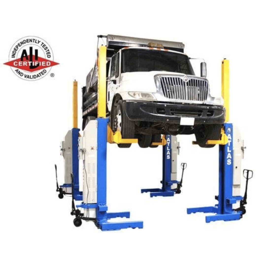 Atlas 74,000 LB. ALI Certified Battery Powered Mobile Column Lift System