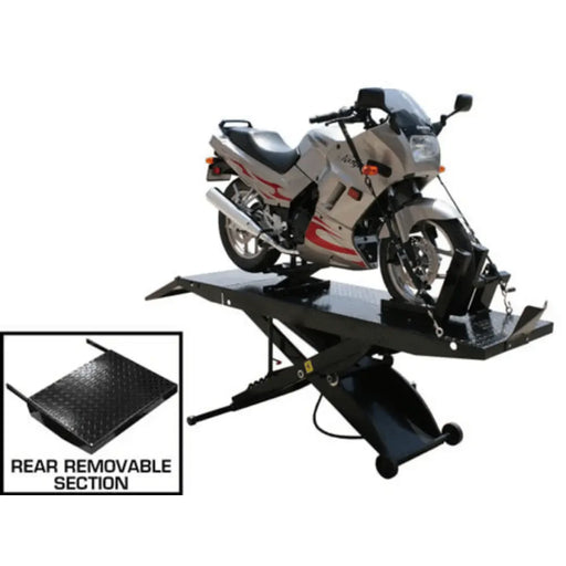 Portable Motorcycle Lift | Atlas Cyclelift Air Operated 1,000 lb Capacity - Mechanic Super Store