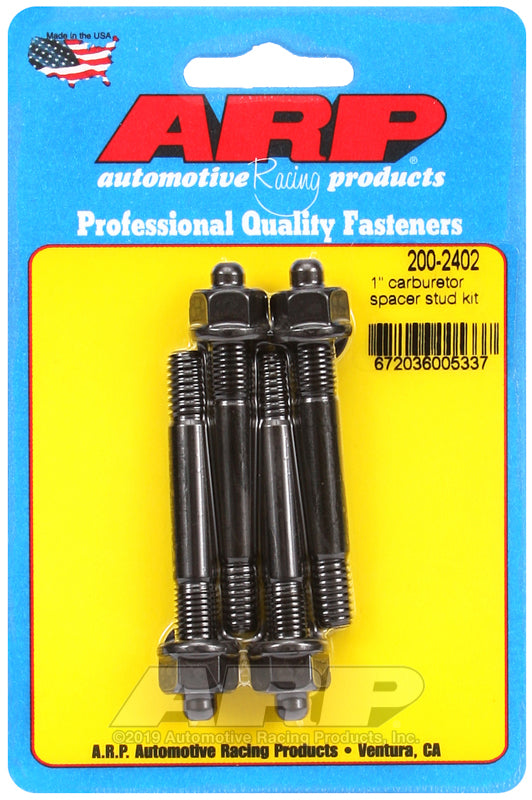 ARP 1" carburetor spacer stud kit 2.700" OAL