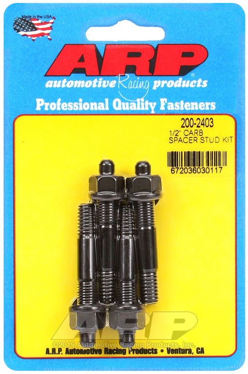 ARP 1/2" carburetor spacer stud kit 2.225" OAL