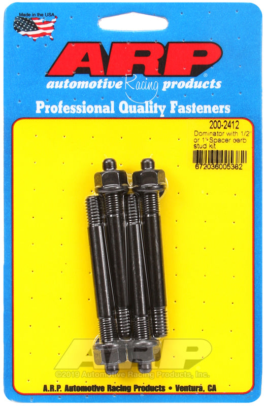 ARP Dominator with 1/2" or 1" spacer carb stud kit