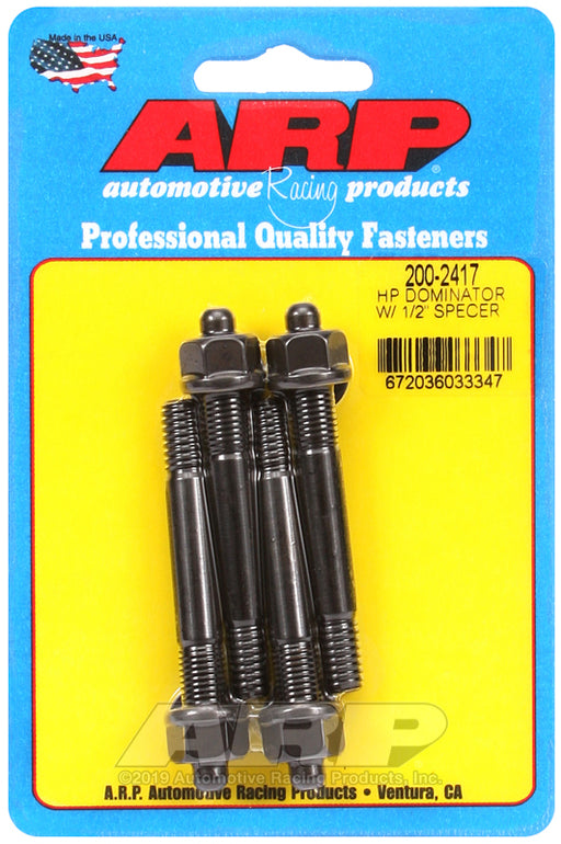 ARP HP Dominator, w/ 1/2" spacer carb stud kit