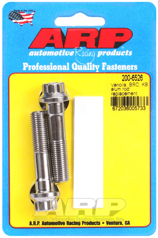 ARP Venolia, BRC, Brooks & KB L19 alum rod repl't rod bolts