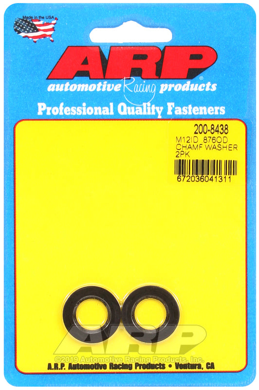 ARP M12 ID .876 OD chamfer black washers