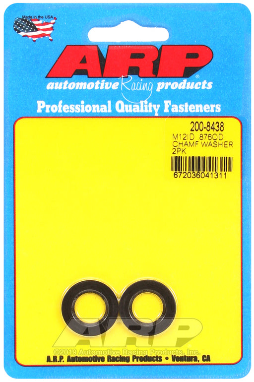 ARP M12 ID .876 OD chamfer black washers