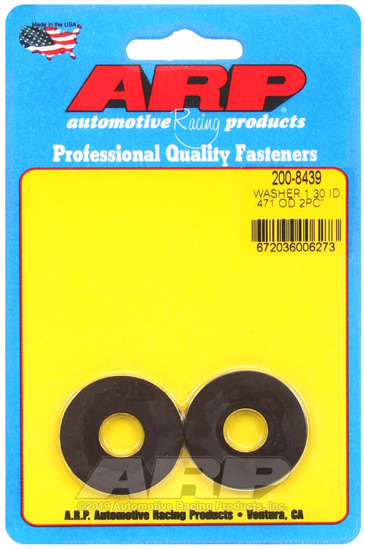 ARP .471 ID 1.30 OD no chamfer black washers