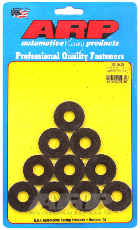 ARP .471 ID 1.30 OD no chamfer black washers