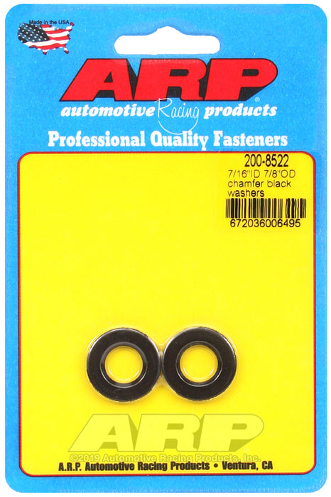 ARP 7/16 ID 7/8 OD chamfer black washers