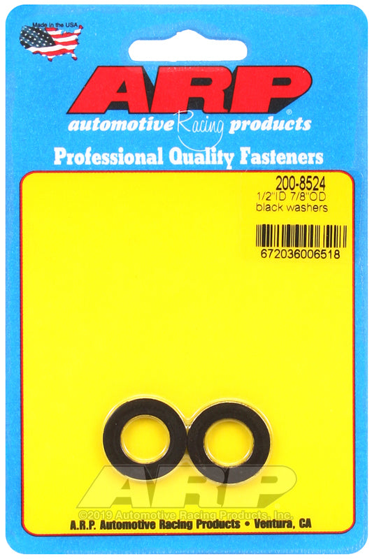 ARP 1/2 ID 7/8 OD black washers