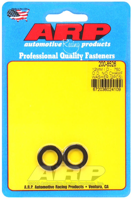 ARP M12 ID .750 OD  no chamfer washers